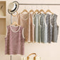 Women Summer Casual Stripe Linen O-Neck Vest