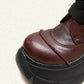 Women Winter Fashion Leather Fleece-lined Platform Boots