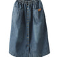 Women Casual Pocket Button Loose Sold Denim Skirt