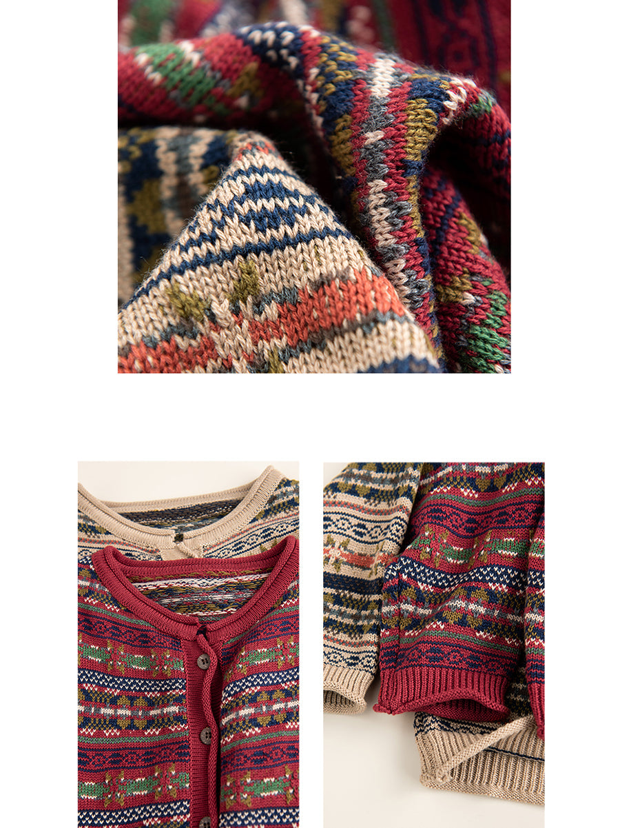 Women Autumn Cotton Knit Cardigan Sweater