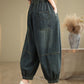 Women Autumn Vintage Denim Loose Harem Pants