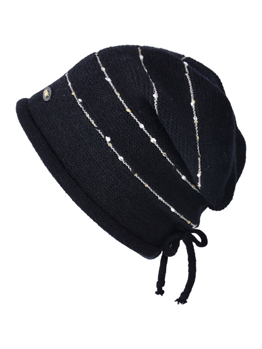 Women Winter Fashion Warm Hemming Knit Hat