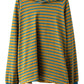 Women Casual Autumn Stripe Colorblock Hooded Sweatshirt