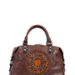 Women Leather Flower Spliced Capacity Hand Bag Shoulder Bag