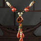 Women Ethnic Multicolor Bead Coloured Glaze Sweater Necklace