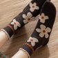 5 Pairs Women Winter Wool Flower Socks