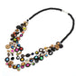 Fashion Colorful Wooden Bead Weave Multi-layer Necklace