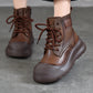 Women Winter Genuine Leather Strap Mid-Heel Martine Boots