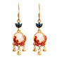 Women Ethnic Jade Cloisonne Enamel Earrings