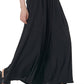 Women Summer Casual Solid Wide-leg Loose Pants