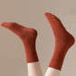 6 Pairs Women Solid Casual Cotton Socks