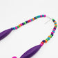 Fashion Colorful Wooden Bead Weave Multi-layer Necklace