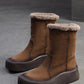 Women Winter Warm Fleece-lined Leather Boots