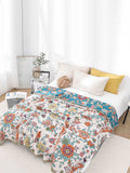 100%Cotton Flower Tassel Queen Bedcover Sofa Blanket