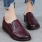 Women Vintage Summer Leather Spliced Low Heel Shoes