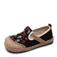 Women Summer Artsy Embroidery Linen Cotton Shoes