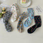 5 Pairs Women Tulip Jacquard Cotton Socks