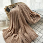 Women Autumn Casual Shirred Pure Color Shawl Scarf