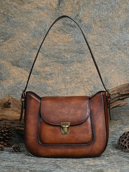 Women Vintage Genuine Leather Shoulder Bag