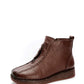 Women Winter Vintage Leather Fleece-lined Low Heel Boots