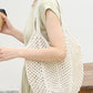 Women Summer Artsy Cutout Knitted Shoulder Bag