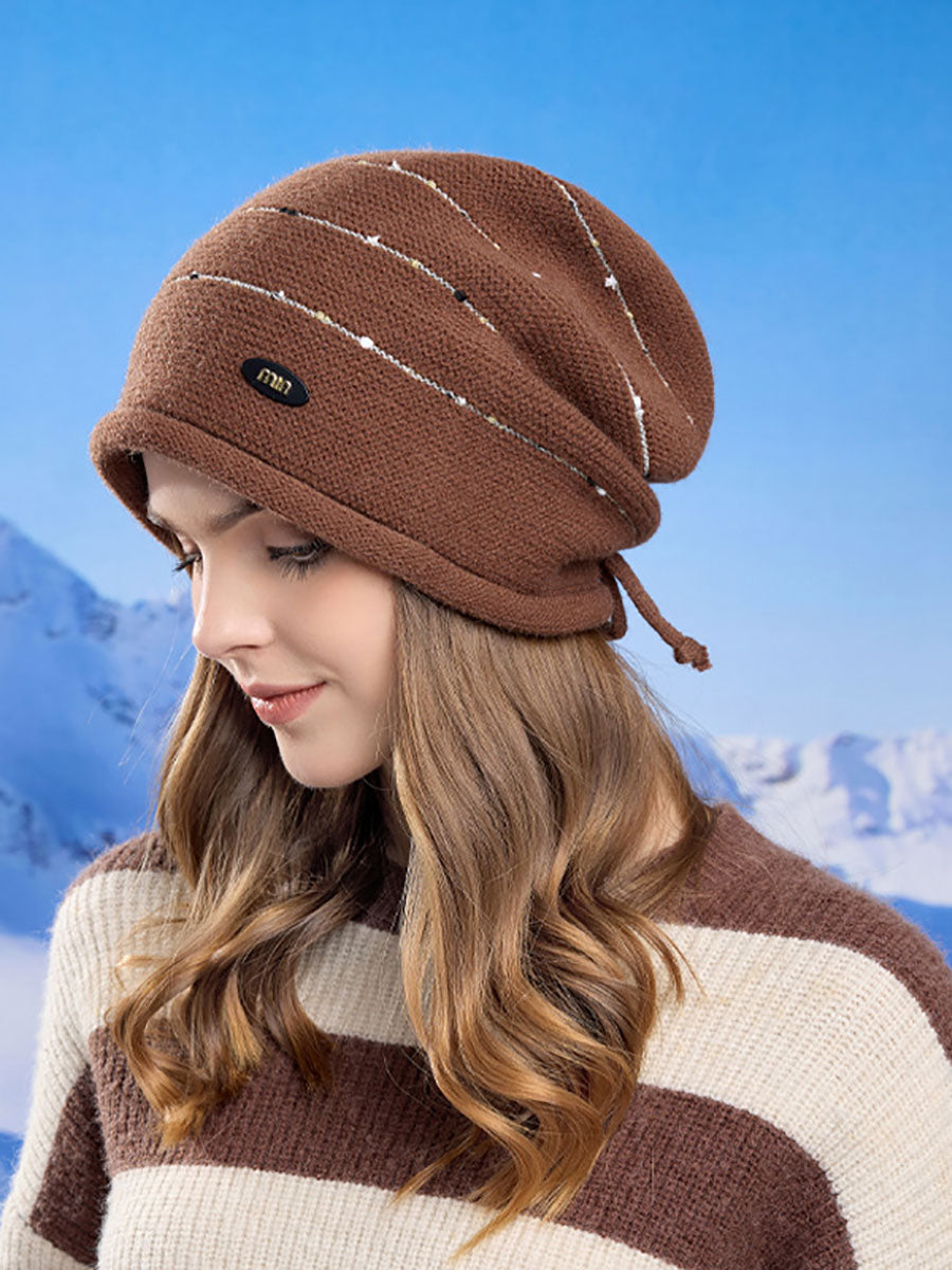 Women Winter Fashion Warm Hemming Knit Hat