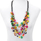 Fashion Colorful Wooden Bead Weave Multi-layer Necklace