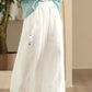 Women Summer Dual-layer Wide-leg Ramie Pants