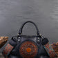 Women Leather Flower Spliced Capacity Hand Bag Shoulder Bag