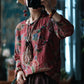 Women Ethnic Summer Flower Cotton Loose Shirt