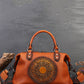 Women Leather Flower Spliced Capacity Hand Bag Shoulder Bag