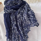 Women Summer Floral Spliced Thin Shalw Scarf