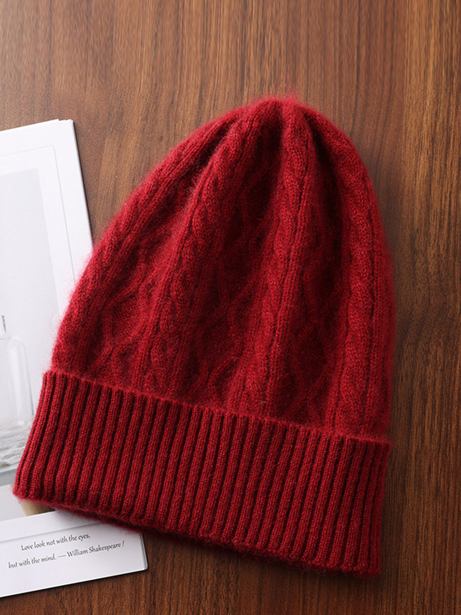 Women Winter Warm Knit Wool Hat