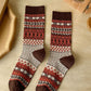 5 Pairs Women Colorblock Jacquard Cotton Socks