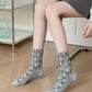 5 Pairs Women Tulip Jacquard Cotton Socks