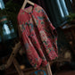 Women Ethnic Summer Flower Cotton Loose Shirt