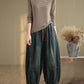 Women Autumn Vintage Denim Loose Harem Pants