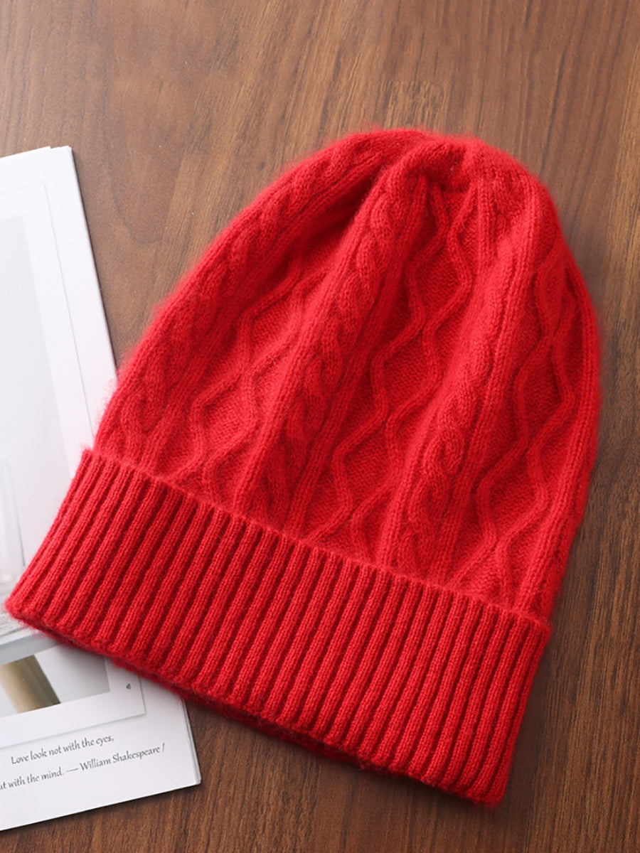 Women Winter Warm Knit Wool Hat