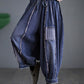 Women Summer Vintage Denim Patch Spliced Harem Pants