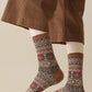 5 Pairs Women Ethnic Geometric Knit Cotton Socks