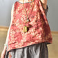 Women Summer Vintage Floral Ramie Vest