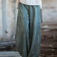 Women Vintage Autumn Tie-dye Ramie Harem Pants