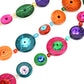 Fashion Colorful Wooden Bead Weave Multi-layer Necklace