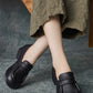 Women Vintage Genuine Solid Leather Low Heel Shoes