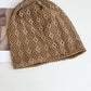 Women Vintage Cutout Dual-layer Cotton Beanie Hat