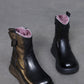 Women Winter Genuine Leather Fleece-lined Platform Boots