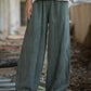 Women Vintage Autumn Tie-dye Ramie Harem Pants