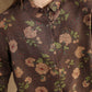 Women Autumn Vintage Flower Button-up Shirt