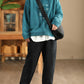 Women Autumn Vintage Cotton Fleece-lined Harem Pants