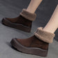 Women Winter Warm Fleece-lined Leather Boots